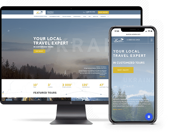An example of a website developed by the Acatis web studio team.